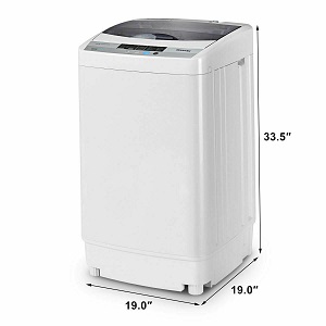 Giantex 1.34 CF Small Portable Washer Washing Machine for Apartments, Dorm Rooms, RV, Stainless Steel.