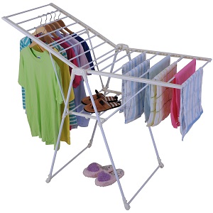 HomCom Foldable Gullwing Clothes Laundry Drying Rack