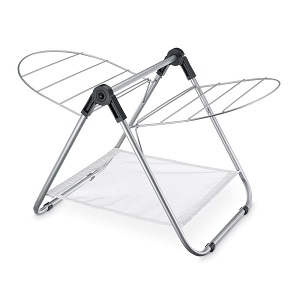 Polder Countertop Clothes Drying Rack, Silver - Also use in bathtub, Mesh Area for Block clothes drying.