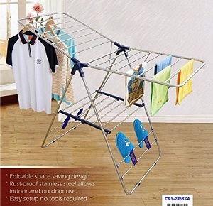 Lightweight Stainless Steel Clothes Drying Rack for Indoor or Outdoor use.  